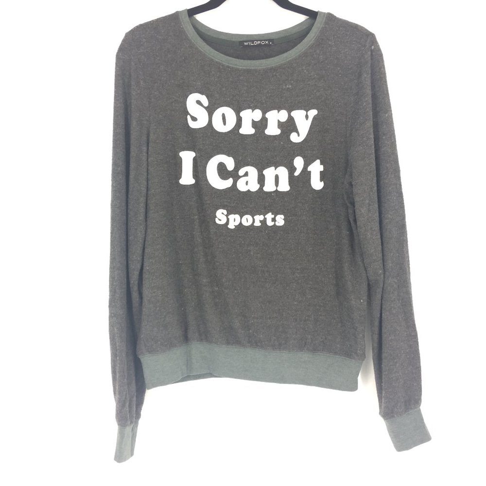 Wildfox Sorry I Cant Sports Sweatshirt Pullover Sm